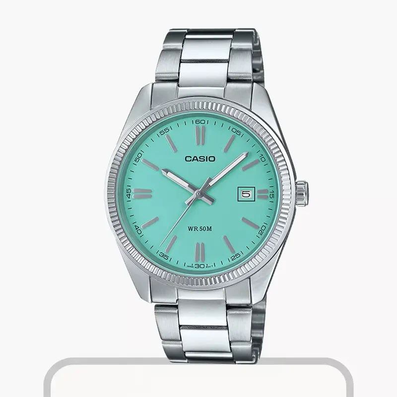 Casio Enticer Tiffani Dial Triple-fold Men's Watch- MTP-1302PD-2A2V